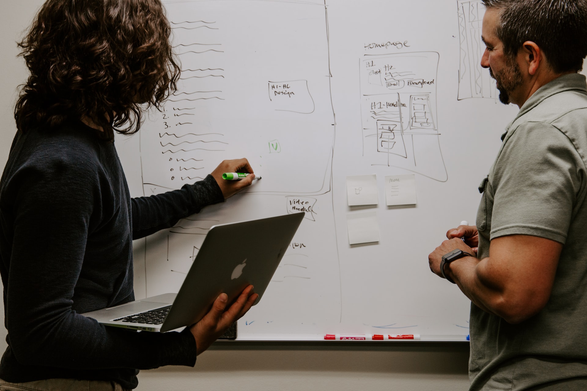 Men at whiteboard